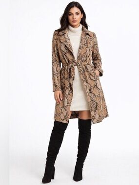 H&M Snake Print Trench
